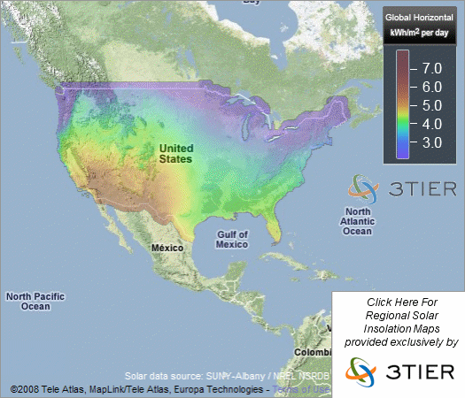 Solar Isolation Map from 3TIER